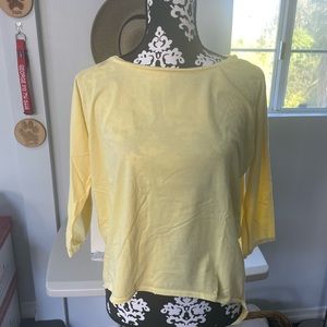 Michael Stars, yellow 3/4 length sleeve, one size